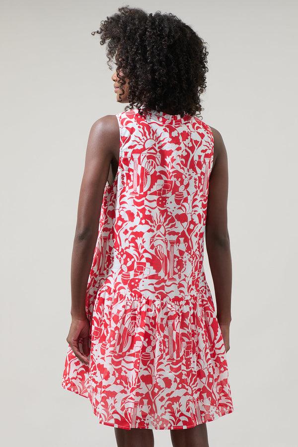 Sugarlips Aster Loly Trapeze Cotton Voile Mini Dress
