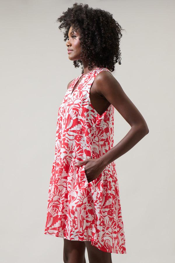 Sugarlips Aster Loly Trapeze Cotton Voile Mini Dress