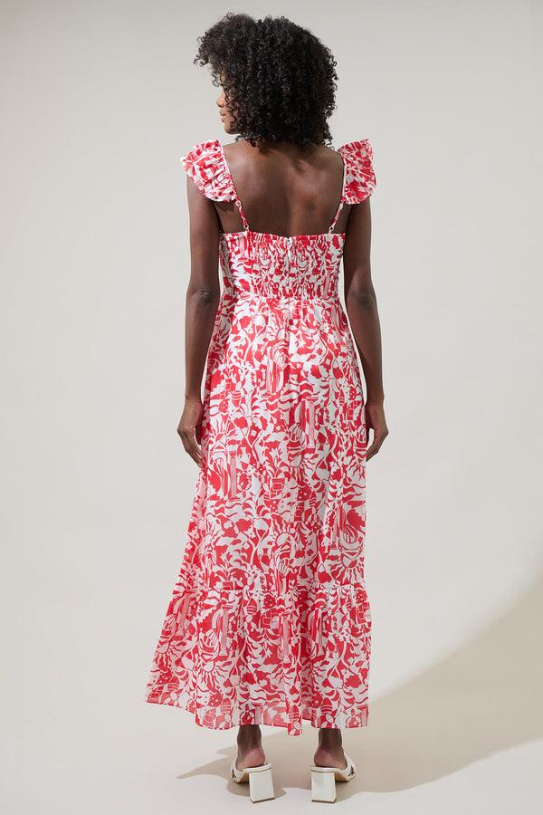Sugarlips Aster Yare Smocked Cotton Voile Maxi Dress