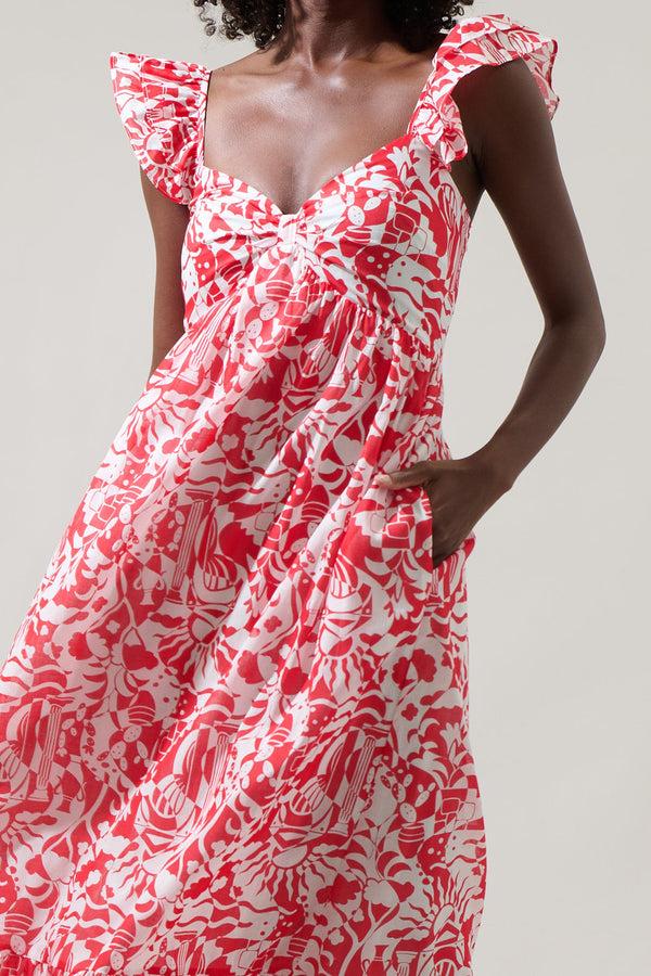 Sugarlips Aster Yare Smocked Cotton Voile Maxi Dress