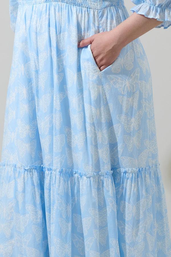 Sugarlips Aubry Butterfly Essy Smocked Maxi Dress Curve