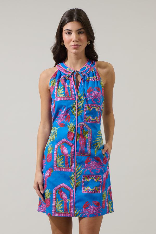 Sugarlips Bally Tropical Gloria Sleeveless Mini Dress