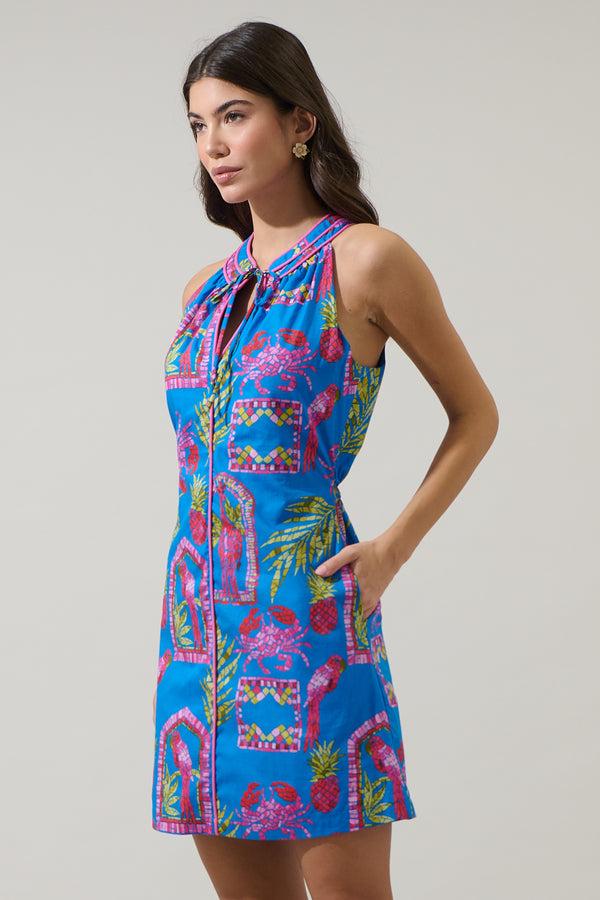 Sugarlips Bally Tropical Gloria Sleeveless Mini Dress