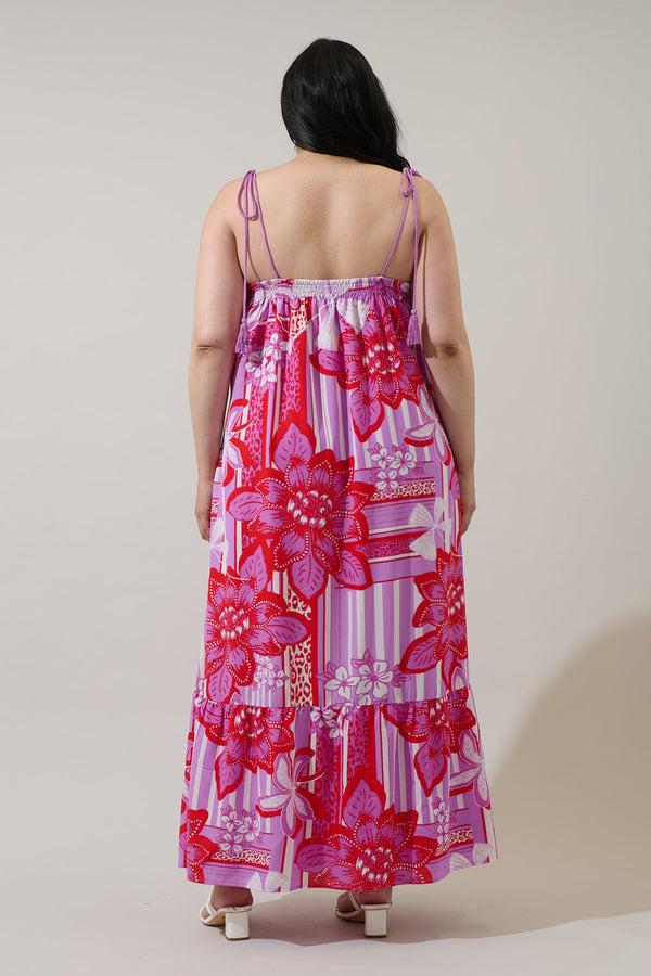 Sugarlips Barba Tropical Veth Shift Maxi Dress Curve