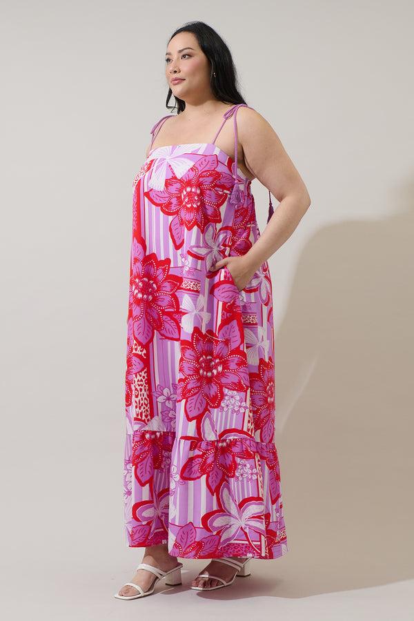 Sugarlips Barba Tropical Veth Shift Maxi Dress Curve