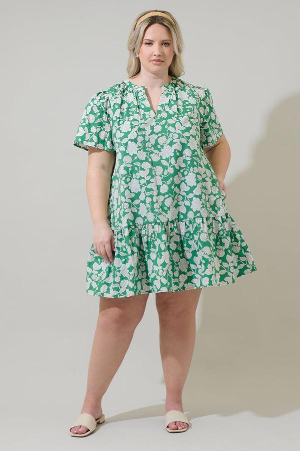Sugarlips Baxley Floral Azari Shift Mini Dress Curve