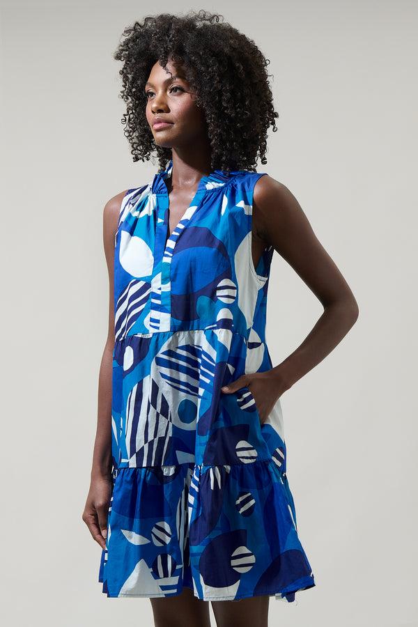 Sugarlips Beatty Geometric Gemmely Shift Mini Dress