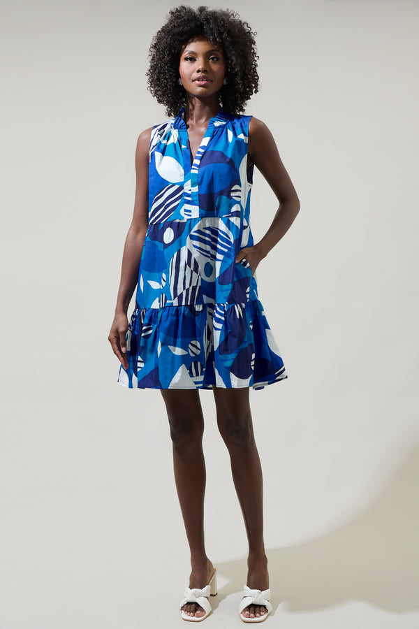 Sugarlips Beatty Geometric Gemmely Shift Mini Dress