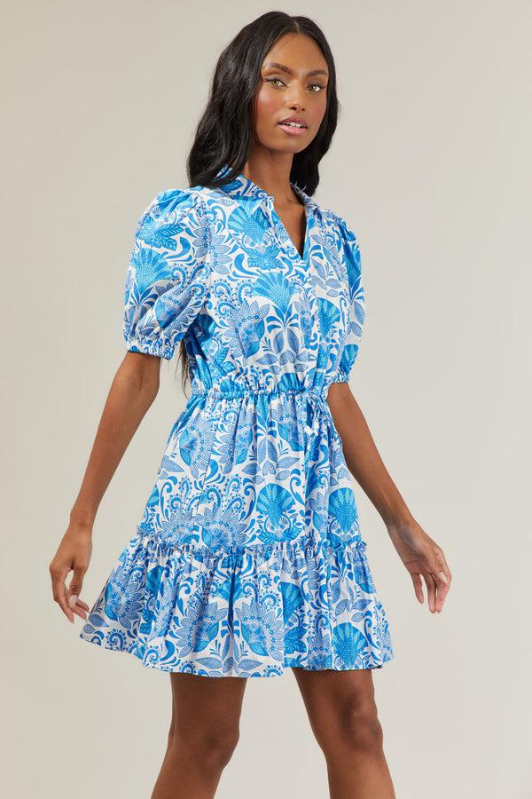 Sugarlips Biller Floral Stacie Button Down Mini Dress