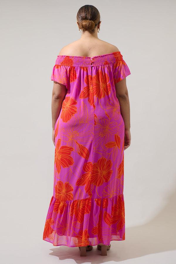 Sugarlips Blakeley Floral Jane Smocked Maxi Dress Curve