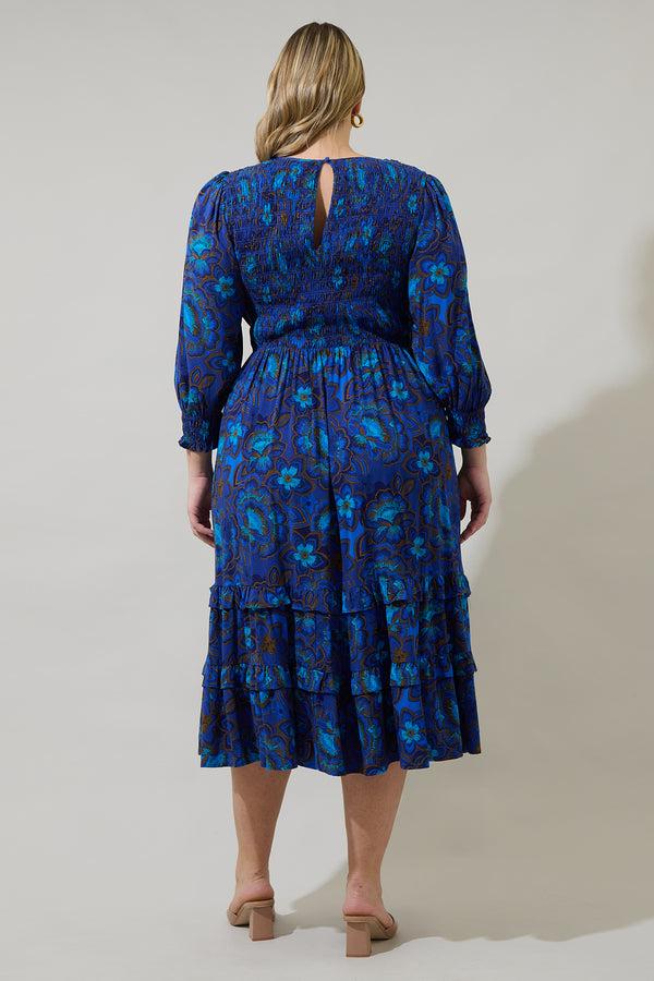 Sugarlips Bluford Floral Ludlow Smocked Maxi Dress Curve