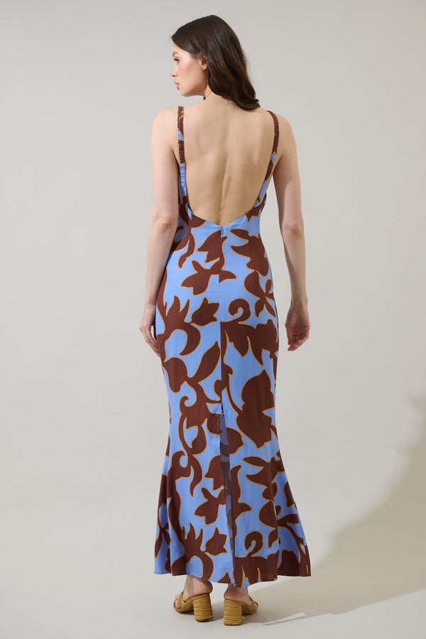 Sugarlips Briley Abstract Mizie Open Back Maxi Dress
