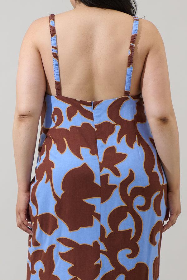 Sugarlips Briley Abstract Mizie Open Back Maxi Dress Curve