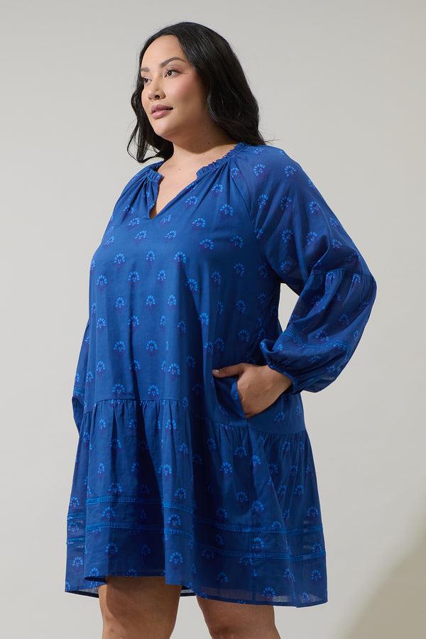 Sugarlips Briza Medallion Ivonna Shift Mini Dress Curve