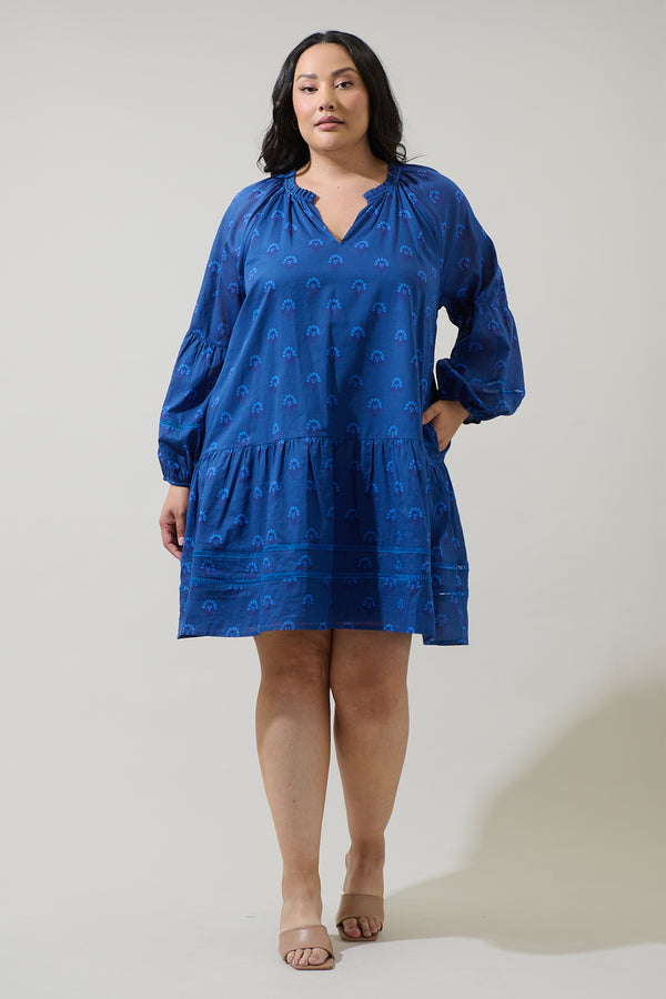 Sugarlips Briza Medallion Ivonna Shift Mini Dress Curve