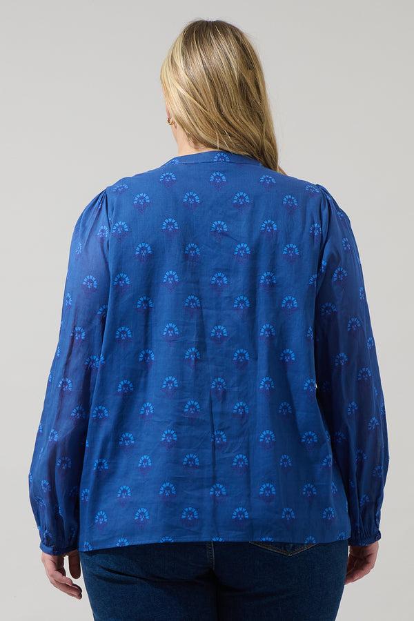 Sugarlips Briza Medallion Meddy Button Down Top Curve