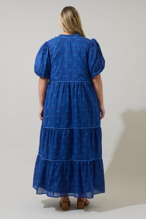 Sugarlips Briza Medallion Renley Tiered Maxi Dress Curve