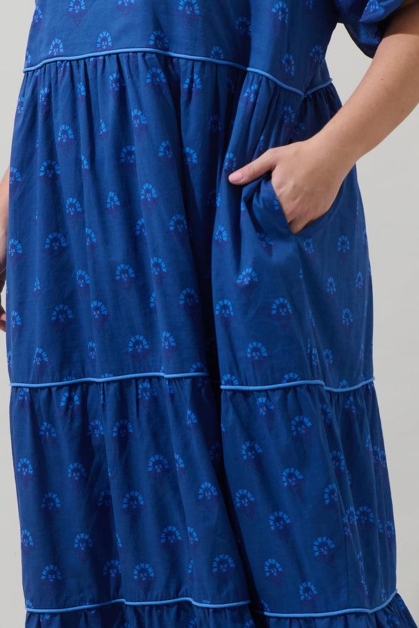 Sugarlips Briza Medallion Renley Tiered Maxi Dress Curve