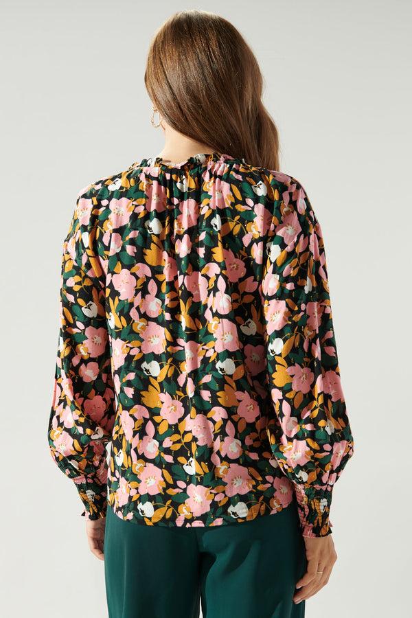 Sugarlips Buenos Aires Weylin Split Neck Tassel Blouse