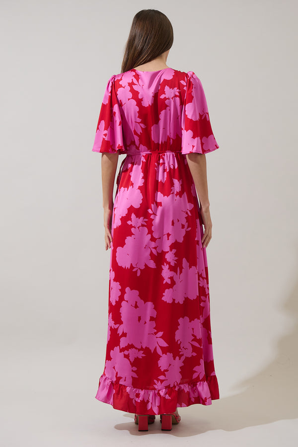 Sugarlips Burning Love Abelia Hi-Low Maxi Wrap Dress