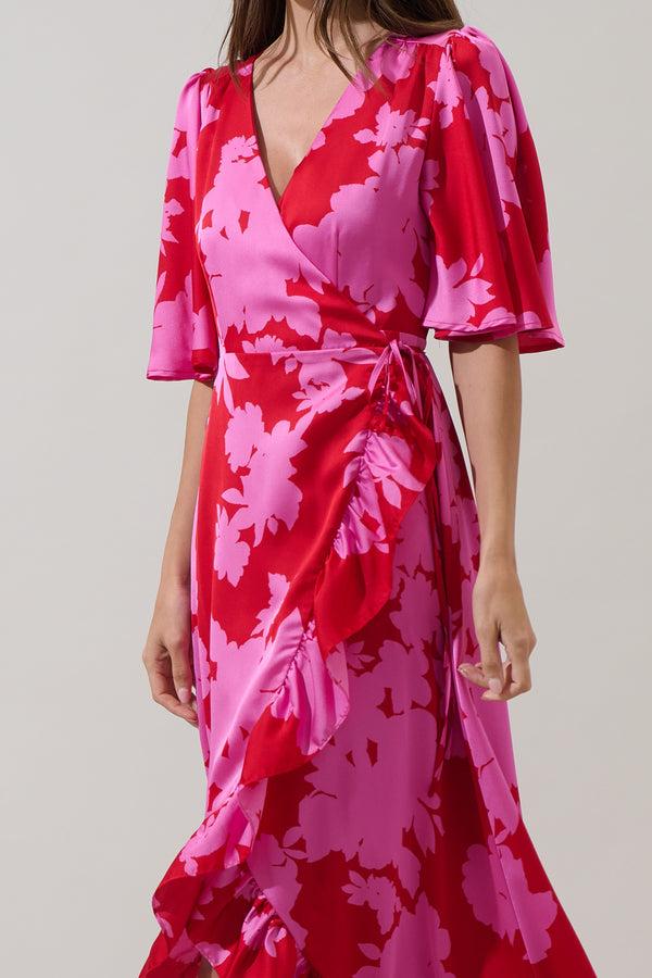 Sugarlips Burning Love Abelia Hi-Low Maxi Wrap Dress