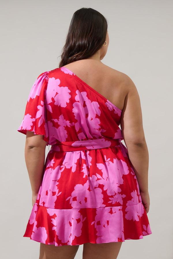 Sugarlips Burning Love Algeria Mini Satin Dress Curve