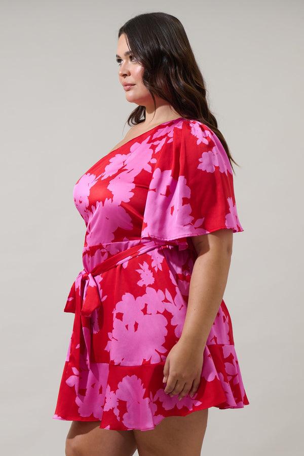 Sugarlips Burning Love Algeria Mini Satin Dress Curve