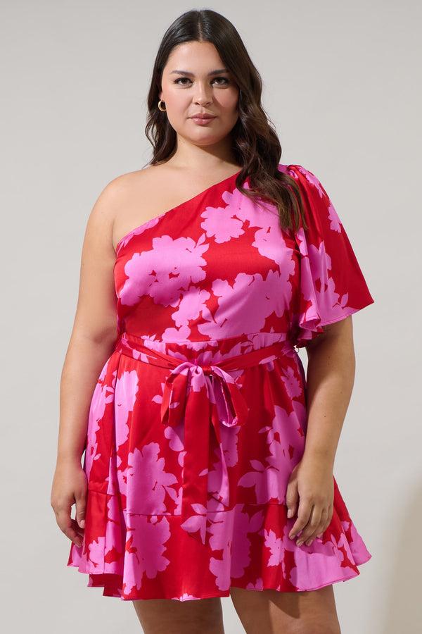 sugarlips Burning Love Algeria Mini Satin Dress Curve