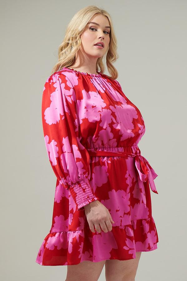 Sugarlips Burning Love Sevilla Satin Ruffle Dress Curve