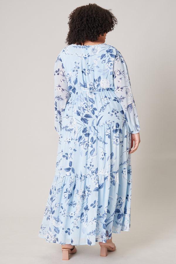 Sugarlips Cadaval Floral Mabel Tiered Maxi Dress Curve