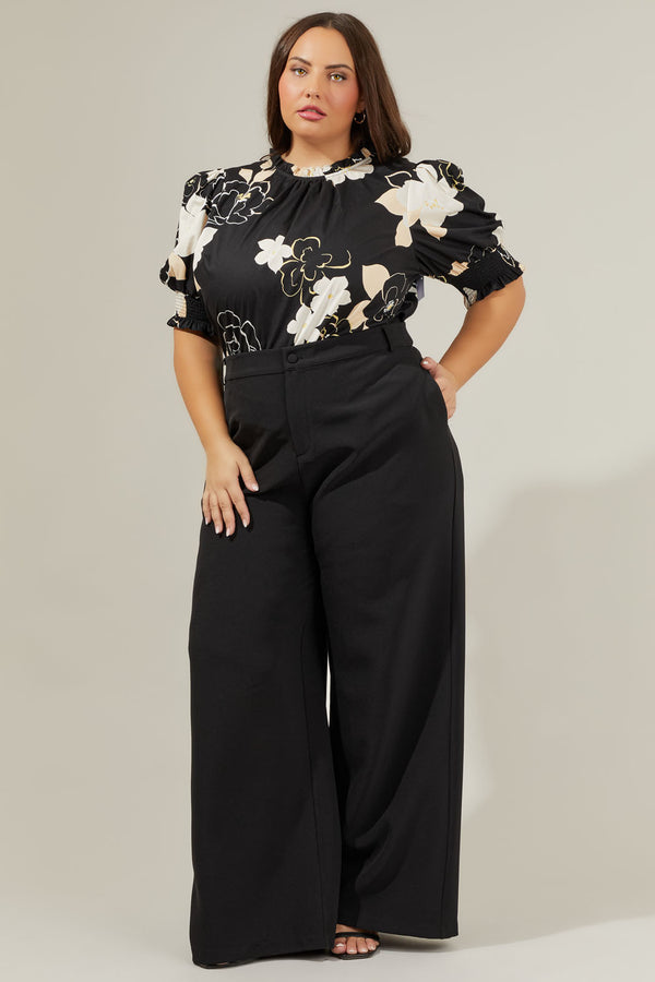 Sugarlips Cairan Rose Baretta Short Sleeve Blouse Curve
