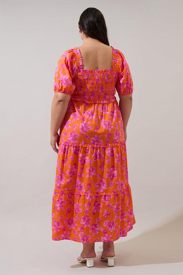 Sugarlips Cala Floral Alycia Smocked Maxi Dress Curve
