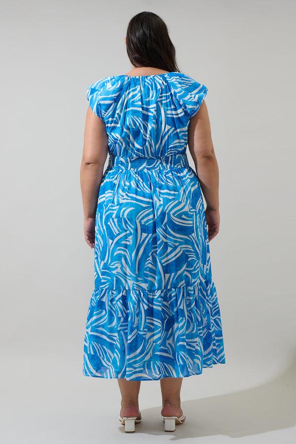 Sugarlips Canton Tropics Mecily Smocked Maxi Dress Curve