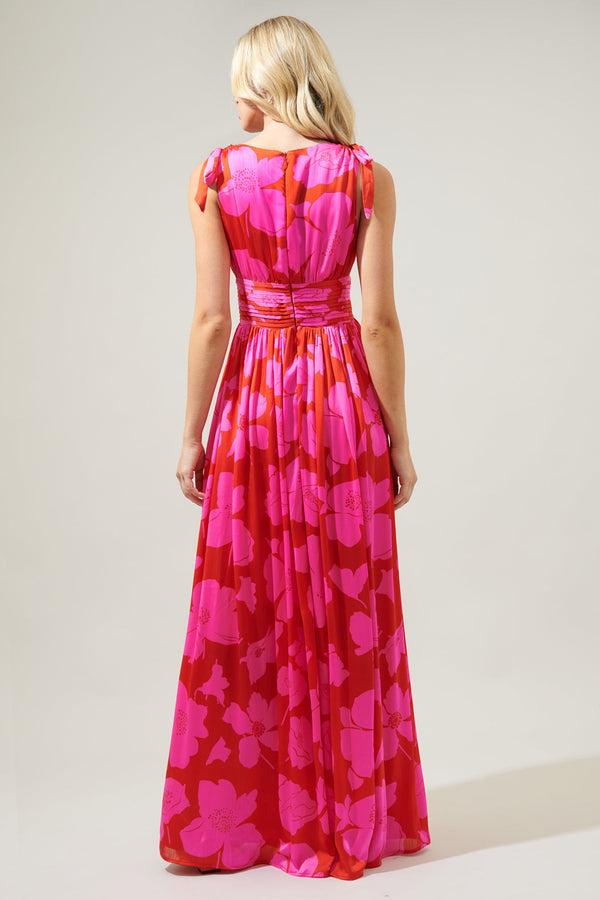 Sugarlips Caribbean Crush Descanso Pleated Maxi Dress
