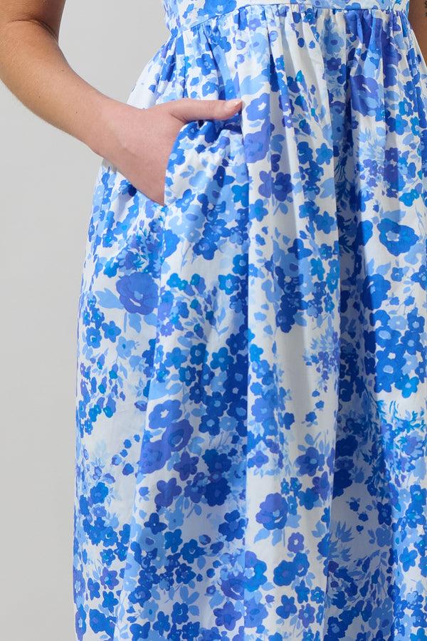 Sugarlips Carli Floral Alessi Puff Sleeve Midi Dress