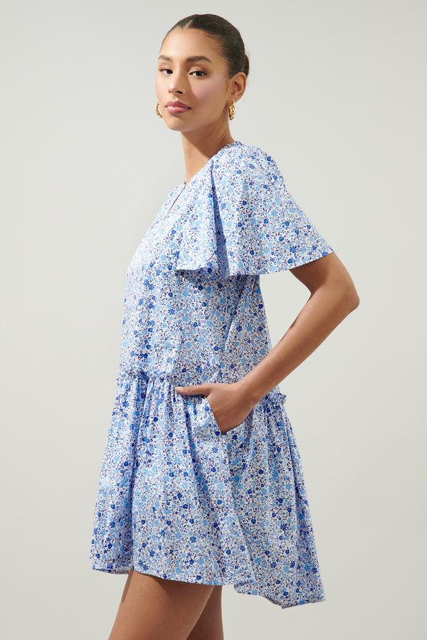 Sugarlips Carmine Floral Rock A By Trapeze Mini Dress