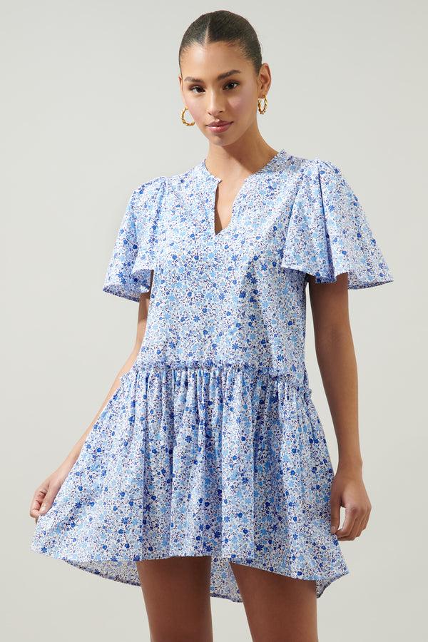 sugarlips Carmine Floral Rock A By Trapeze Mini Dress