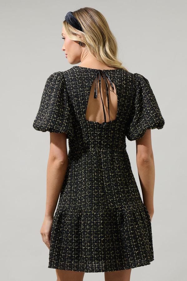 Sugarlips Carrol Zaylee Tweed May Tiered Mini Dress