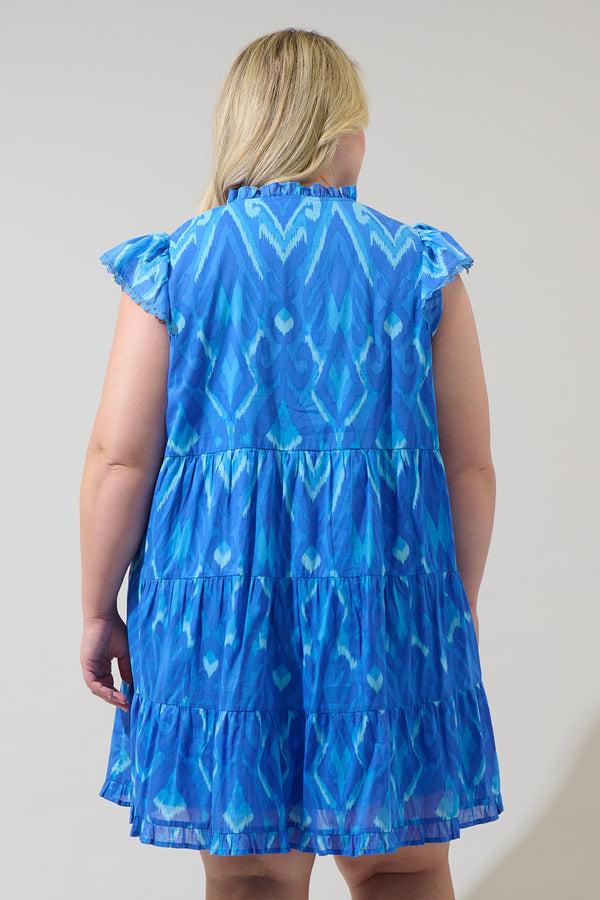 Sugarlips Carys Abstract Yodi Shift Mini Dress Curve