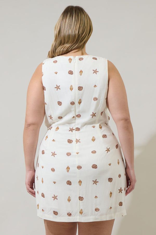 Sugarlips Cerise Shells Janis Wrap Mini Dress Curve