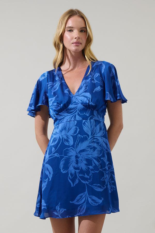 Sugarlips Ciara Floral Emeny Short Sleeve Mini Dress