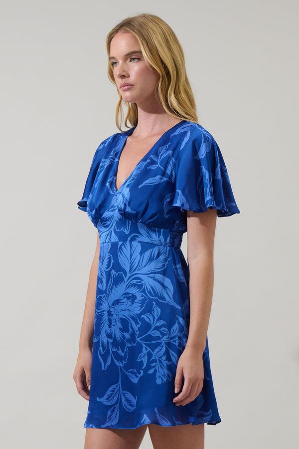 Sugarlips Ciara Floral Emeny Short Sleeve Mini Dress