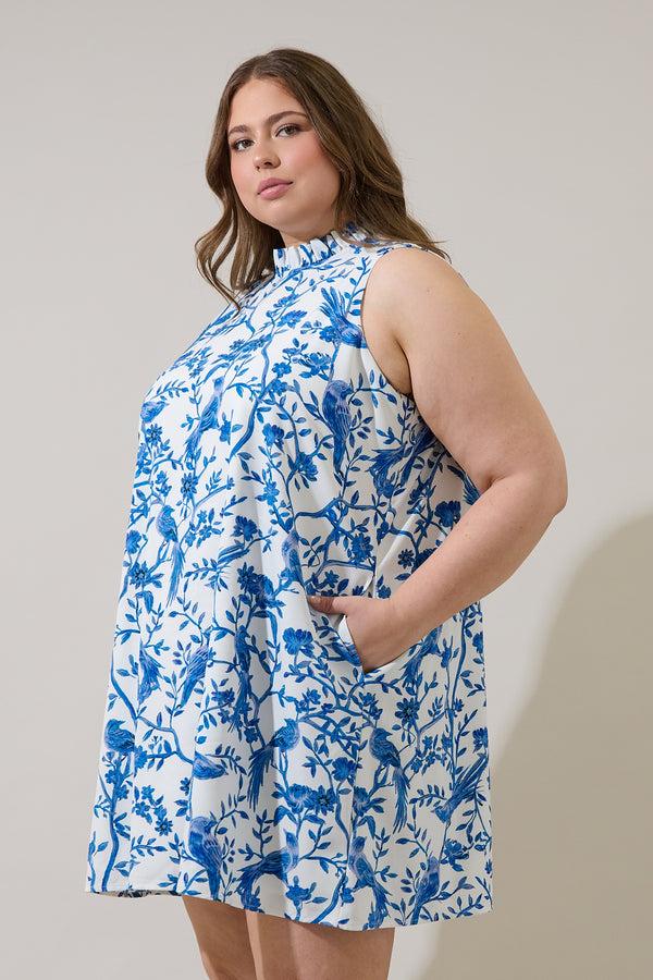 Sugarlips Ciela Floral Benson Trapeze Mini Dress Curve