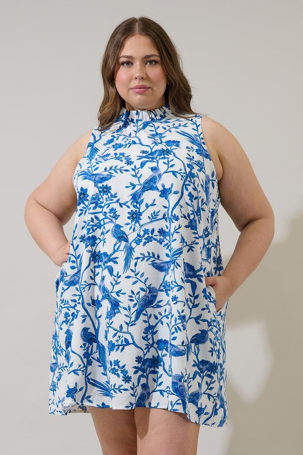 sugarlips Ciela Floral Benson Trapeze Mini Dress Curve