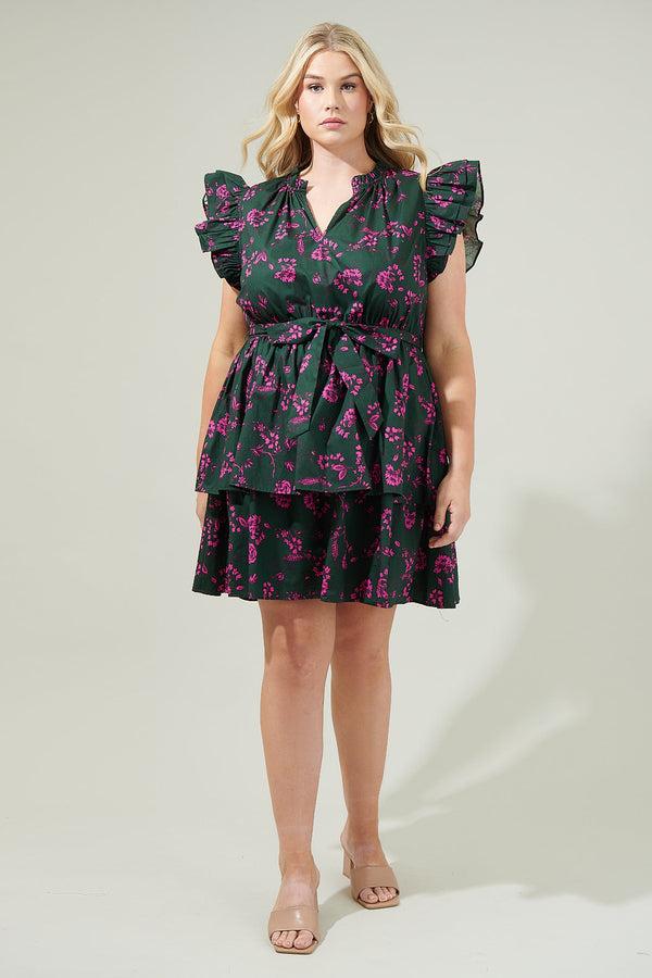 Sugarlips Close To You Marisol Tiered Mini Dress Curve