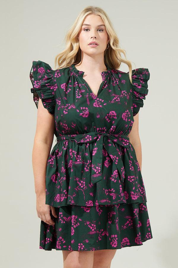 sugarlips Close to You Marisol Tiered Mini Dress Curve