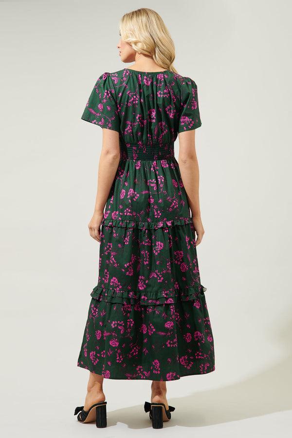 Sugarlips Close To You Palmer Poplin Tiered Maxi Dress