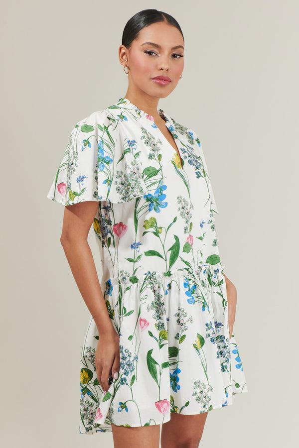 Sugarlips Clove Garden Floral Rock A By Trapeze Mini Dress