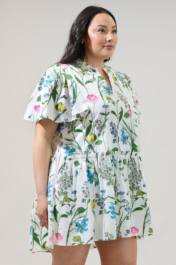 Sugarlips Clove Garden Floral Rock A By Trapeze Mini Dress Curve