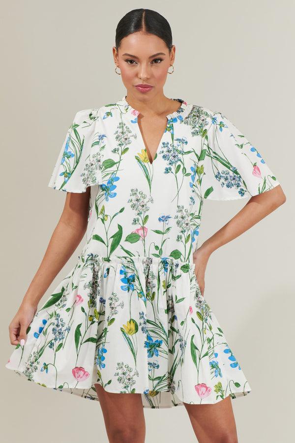 sugarlips Clove Garden Floral Rock A By Trapeze Mini Dress